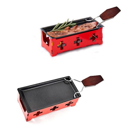 Ost Raclette, Ljusstake Ost Raclette, Raclette Ugn med Ljus, Kolstål Hem Kök Grillverktyg