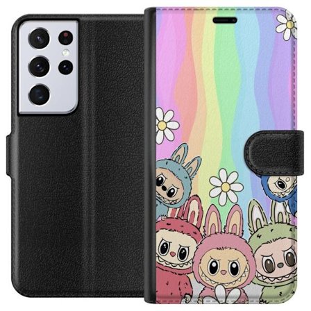 Kompatibelt Lommeboketui til Samsung Samsung Galaxy S21 Ultra 5G Regnbage