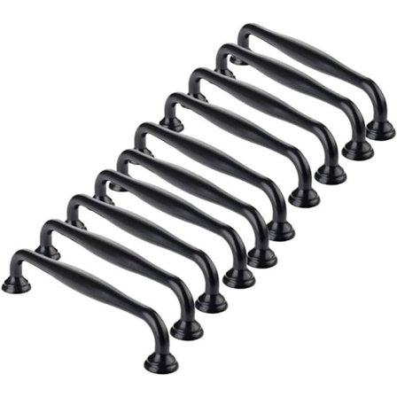 10 stk sorte skaphåndtak - sorte kjøkkenskaphåndtak dørhåndtak skuff soverom senteravstand 96mm, Håndtak for garderober