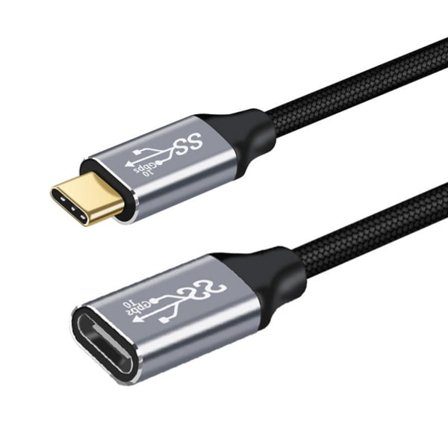 USB C Förlängningskabel USB C Förlängningssladd 100W Hane till Hona Laddningsdatakabel 1m