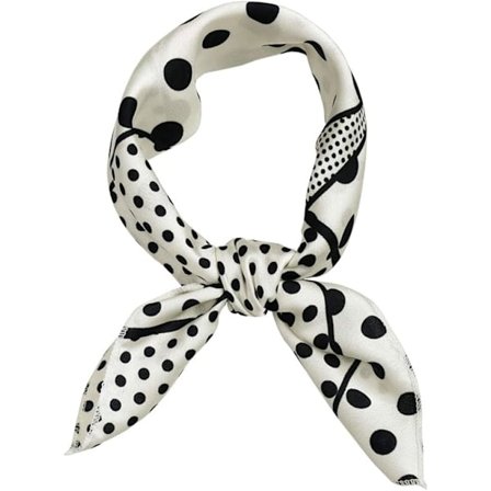 50cm 1950-luvun vintage retro-polkupisteet neliöhuivi pää- ja kaulahuivi