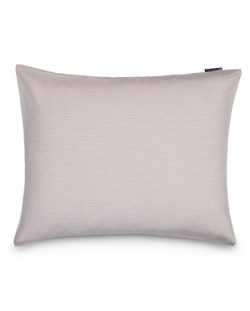 Lexington Randig örngott i lyocell flanell, beige/vit