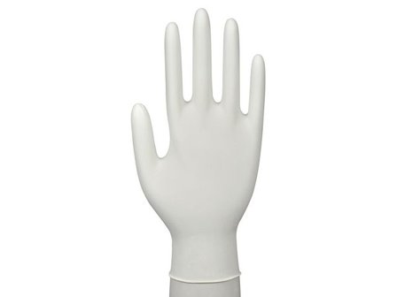 ABENA Nitrilhandske accelerator/puderfri vit M 150/fp - Lyreco - Skyddsutrustning - Engångshandskar - Nitrilhandskar