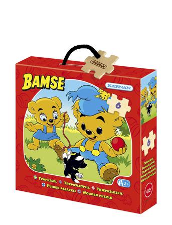 Askpussel I Trä Bamse 6 Bitar Toys Puzzles And Games Puzzles Wooden Puzzles Multi/mönstrad Kärnan