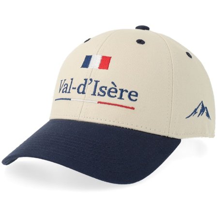 Iconic - Beige adjustable Kasket - Val-d'isère Blank Stone/Navy Adjustable @ Hatstore