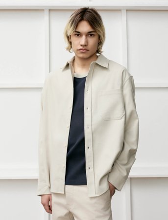 WOOD WOOD Wwcooper Shirt 25235 - Cream - L