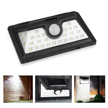 Solar LED Vegglampe med Bevegelsessensor Utendørs Vanntett for Hage Uteplass