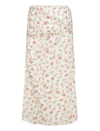 Floriana Hallie Crinkle Skirt Skirts Knee-length & Midi Skirts White French Connection