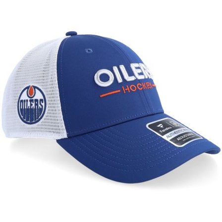 Fanatics - NHL Blå trucker Keps - Edmonton Oilers Auth Pro A Mesh Blue/White Trucker @ Hatstore