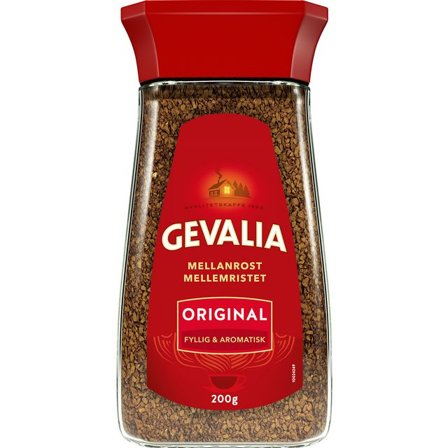 GEVALIA Kaffe Snabbkaffe burk 200g - Lyreco - Kök och servering - Kaffe och te - Instantkaffe