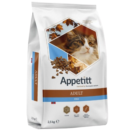 APPETITT - Cat Adult Fish 2,5 kg - Katt - Kattefôr & kattemat - Tørrfôr for katt - ZOO.no