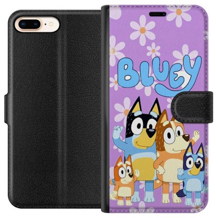 Yhteensopiva Lompakkokotelo Apple iPhone 7 Plus Stitch kouluehtona kirjojen, kynien ja repun kanssa värikkäässä kawaii-kuvituksessa