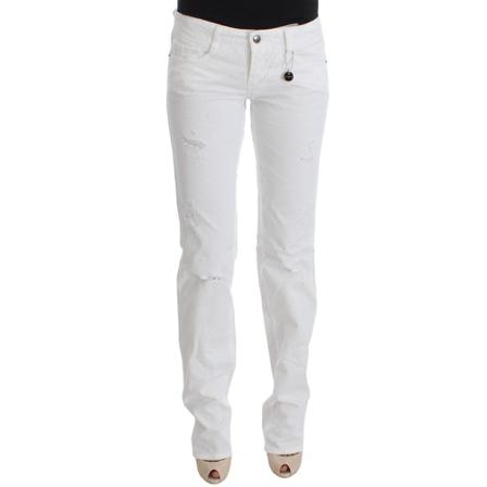 Costume National Cotton Slim Fit Denim Bootcut Jeans Hvid, Dame, Størrelse: W26