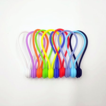 Genanvendelige Silikon Magnetiske Kabelbinder til at binde og organisere