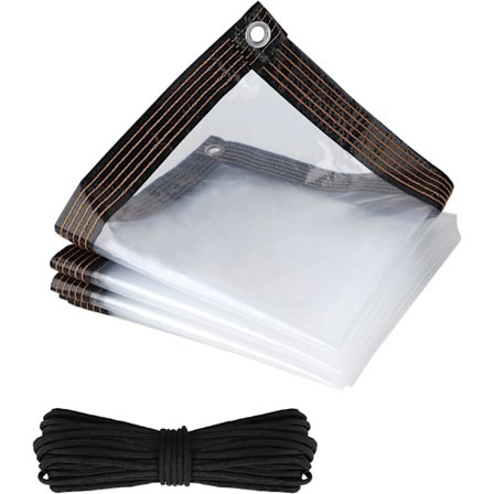 Presenninger, Vandtæt Klar Presenning, Vandtæt Møbelpresenning, Campingvognsdækken, Kraftig Forstærket Klar Presenning, til Udendørs Havecamping, 2m x