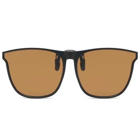 Klipsilliset aurinkolasit - Kiinnitä olemassa oleviin silmälaseihin - Ruskea Ruskea