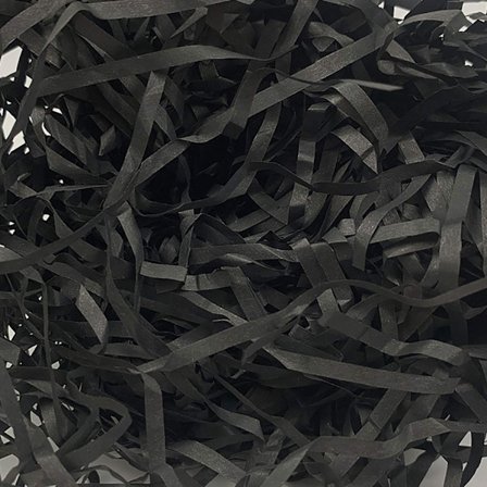 200 gram strimlet papir, ideel til dekoration af gaver, fyldning af kurve og indpakning af gaver - Sort