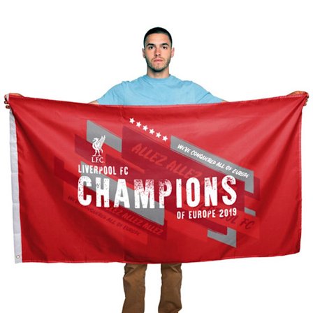 Liverpool FC Champions Of Europe Flag One Size Röd