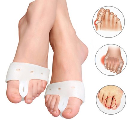 Tåavskiljare i silikon med tre hål, övre och nedre