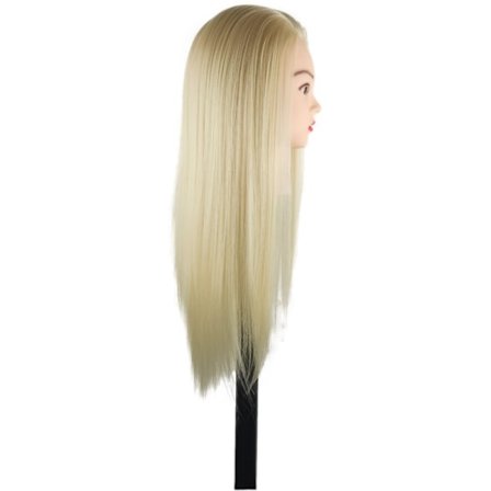 RYI.Hårfrisørdukkehoved frisør styling træning fletning øvelse dukkehoved med stativ til frisørsalon