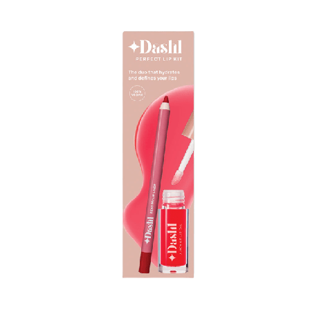 DASHL Perfect Lip Kit Läppstift Unisex Röd 3,9ml & 1,2g