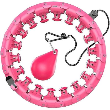 Smart Hula Ring Hoops, Vekt Hula Sirkel 24 Avtakbar Fitness Ring Med 360 Graders Auto-spinning Ball Gymnastikk, Massasje, Voksen Fitness For Vekt