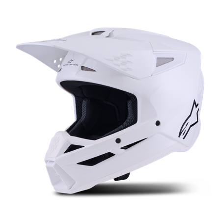 MX-kypärä Alpinestars SM3 Solid Valkoinen Kiiltävä M
