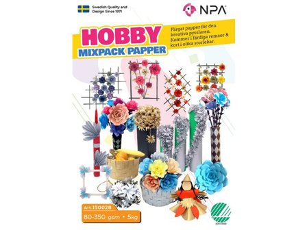 Hobby papper mix 80-350gr 5kg - Lyreco - Skola och förskola - Hobbypapper - Kartong