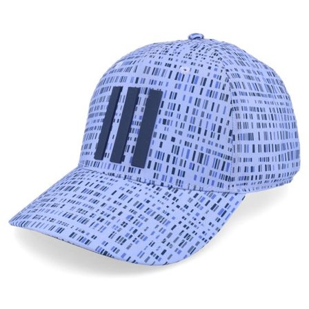 Adidas - Blå adjustable Keps - Tour 3 Stripe Print Blue Spark Adjustable @ Hatstore