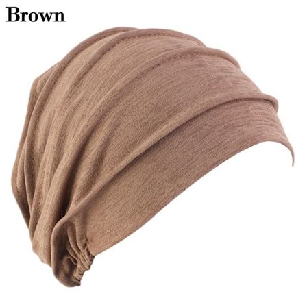 Dame Bomullslue Slouch Beanies BRUN
