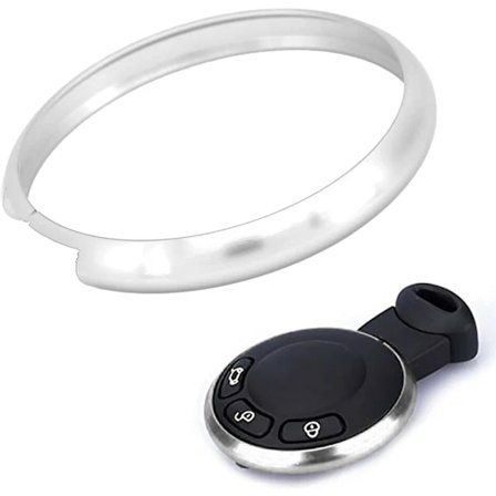 Avaimenperän Suoja, Koristeellinen Alumiininen Reuna Älyavaimenperälle, Yhteensopiva Mini R55, R56, R57, R58, R59, R60:n Kanssa (Hopea)[CO]