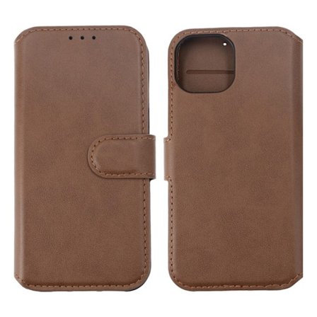 iPhone 15 Plånboksfodral Läder Rvelon - Brun