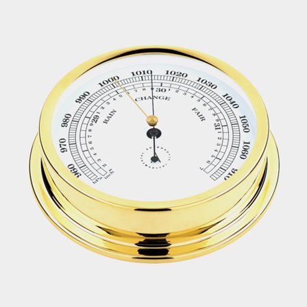 Barometer Autonautic Indic B175D, Ø150/175 mm, forgyldt messing
