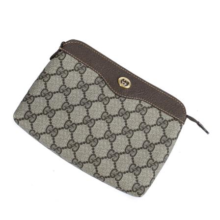 Gucci Vintage, Pre-owned Clutch Bruin, Dames, Maat:ONE Size,Canvas