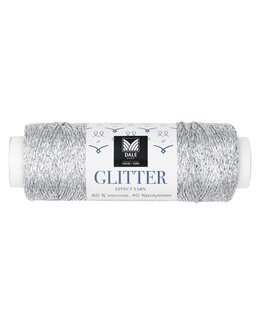 Garn Glitter Effektgarn Grau - Dale Garn