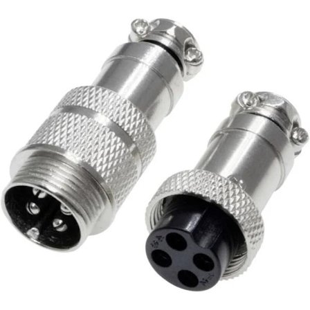 Hot tilbud til lav pris! Pollin 453562 Rundt stik han, hun Samlet antal poler: 4 1 sæt - Glad