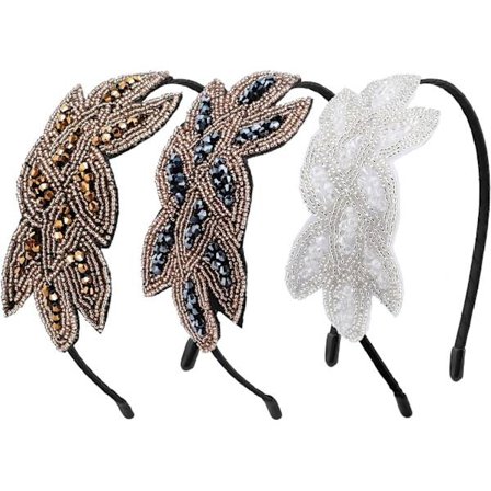 3 stycken 1920-tals pannband för kvinnor, festkläder, 20-tals fest