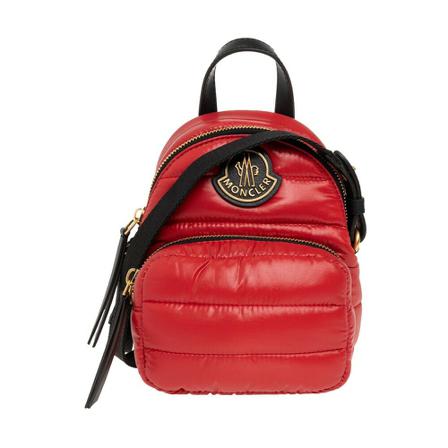 Moncler, Logo-Patch Padded Shoulder Bag Rood, Dames, Maat:ONE Size,stof