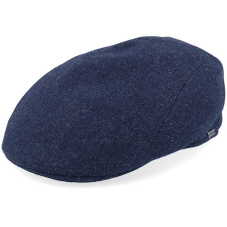 Wigéns - Blå flatcap Keps - Ivy Modern Cap Blue Melange Flat Cap @ Hatstore