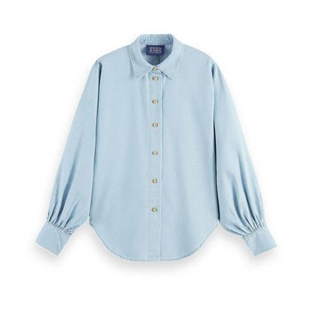 Scotch & Soda Shirt , Blauw , Dames , Maat: M