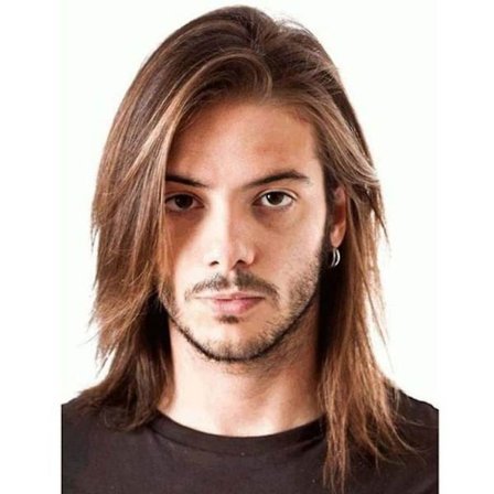 Kort Midi Lige Ægte Paryk Hår Stilfuld Cosplay Fest Paryk til Mænd