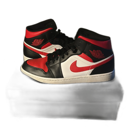 Nike Air Jordan 1 Mid röd/svart/vit