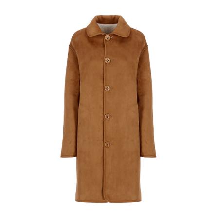 Betta Corradi, Single-Breasted Coats Bruin, Dames, Maat:S