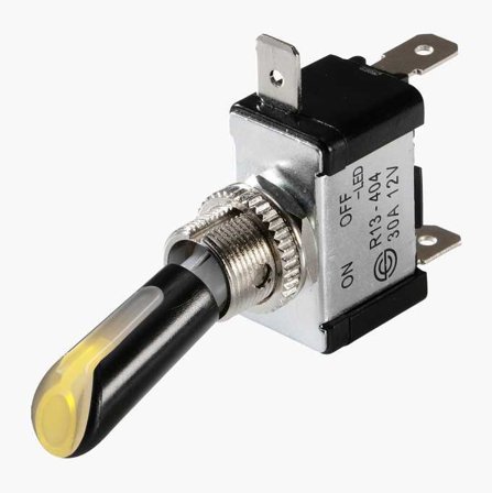 Vippströmbrytare med belyst arm 12 V 30 A - Biltema