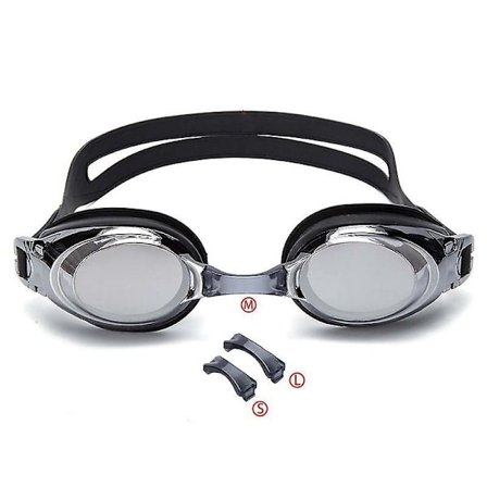 Professionelle svømmebriller til konkurrencesvømning til voksne, børn og unge - Træningssvømmebriller med integreret næsebro og vandtæt spejl i høj 