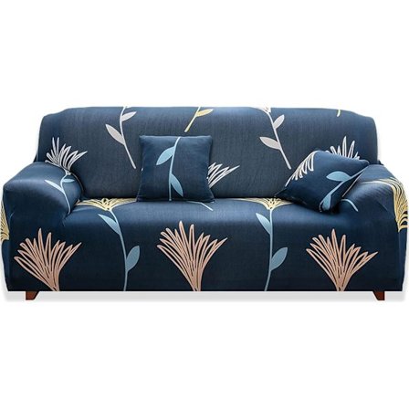 1-Delad Stretch Soffaöverdrag, Soffaöverdrag Elastiskt Tyg Tryckt Mönster Stol Loveseat Soffa Sofföverdrag (3-Sits)
