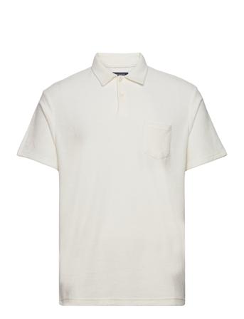 Towel Pocket Polo Polos Short-sleeved Hvit Hackett London*Betinget Tilbud