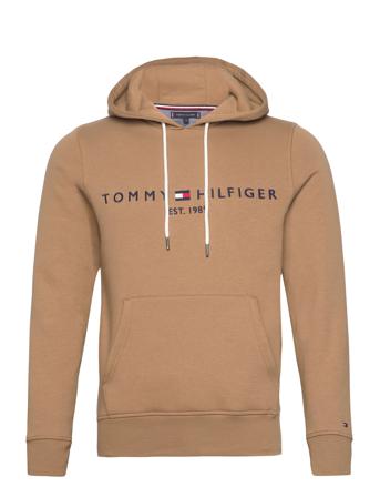 Tommy Logo Hoody Hettegenser Genser Beige Tommy Hilfiger*Betinget Tilbud
