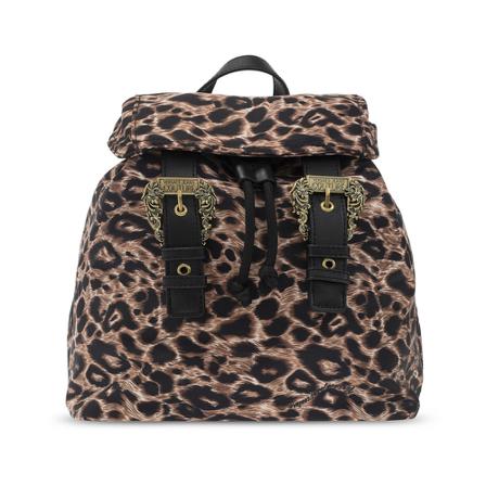 Versace Jeans Couture, Patterned backpack Brązowy, Kobieta, Rozmiar: ONE Size