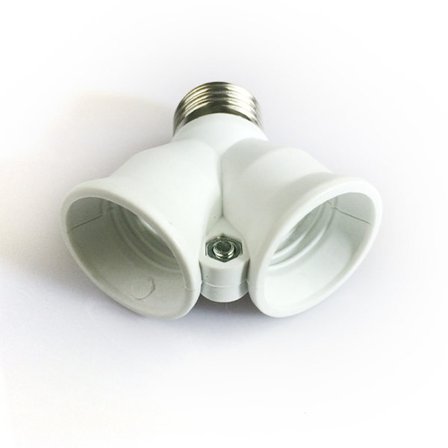 Skrue E27 LED-base lys Lampe Pære Sokkel E27 til 2-E27 Splitter